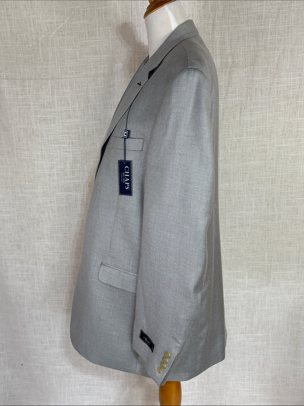 Chaps Men's Gray Two-Button Sport Coat Blazer - Picture 5 of 9